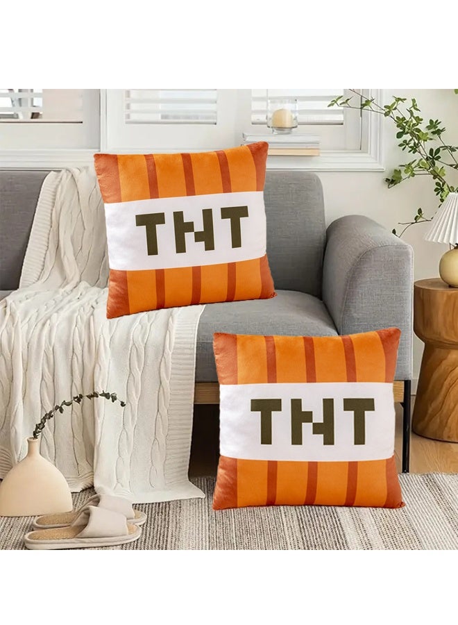 Halamodo My World Cube TNT Plush Pillow - Plush Pillow Stuffed Toy, 40cm Soft Cuddly Cushion for Kids & Gamers, Iconic TNT Block Design from Popular Game, Decorative Pillow for Bed, Sofa & Gaming Chair - Ideal Gift for Fans ﻿ - Image 5