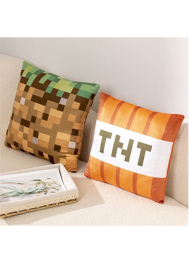 Halamodo My World Cube TNT Plush Pillow - Plush Pillow Stuffed Toy, 40cm Soft Cuddly Cushion for Kids & Gamers, Iconic TNT Block Design from Popular Game, Decorative Pillow for Bed, Sofa & Gaming Chair - Ideal Gift for Fans ﻿ - Image 2