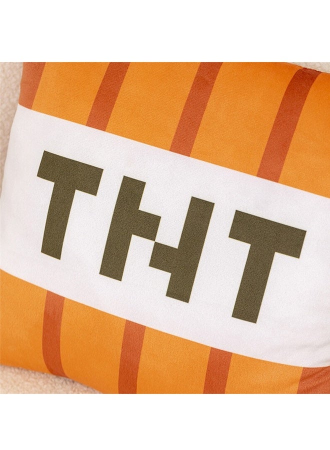Halamodo My World Cube TNT Plush Pillow - Plush Pillow Stuffed Toy, 40cm Soft Cuddly Cushion for Kids & Gamers, Iconic TNT Block Design from Popular Game, Decorative Pillow for Bed, Sofa & Gaming Chair - Ideal Gift for Fans ﻿ - Image 4