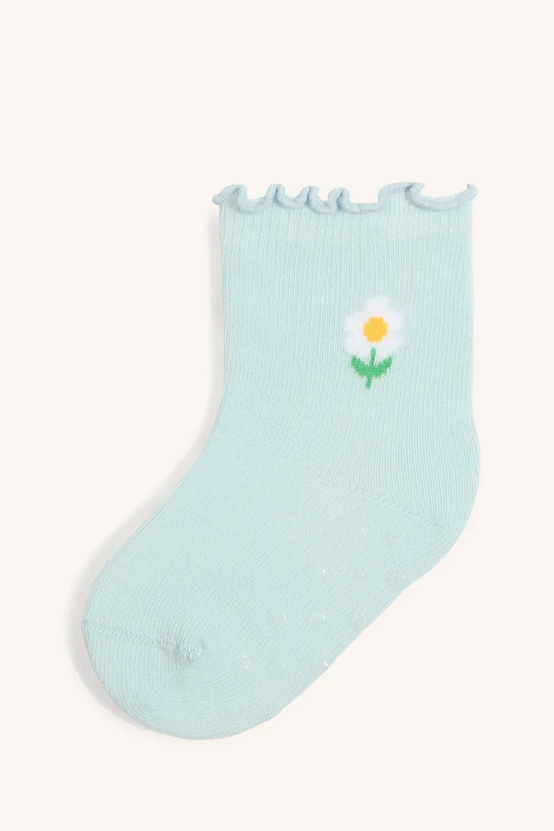 ديفاكتو Baby Boy Fruit Print Seamless 4 Piece Cotton Socks