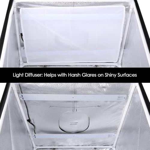 SMILEDRIVE® Professional Photo Studio Light Box 60x60x60cm Portable Product Photography Tent Booth Lighting Kit- 2 LED Light, Adapter & 6 Backdrops - Made in India - Image 5