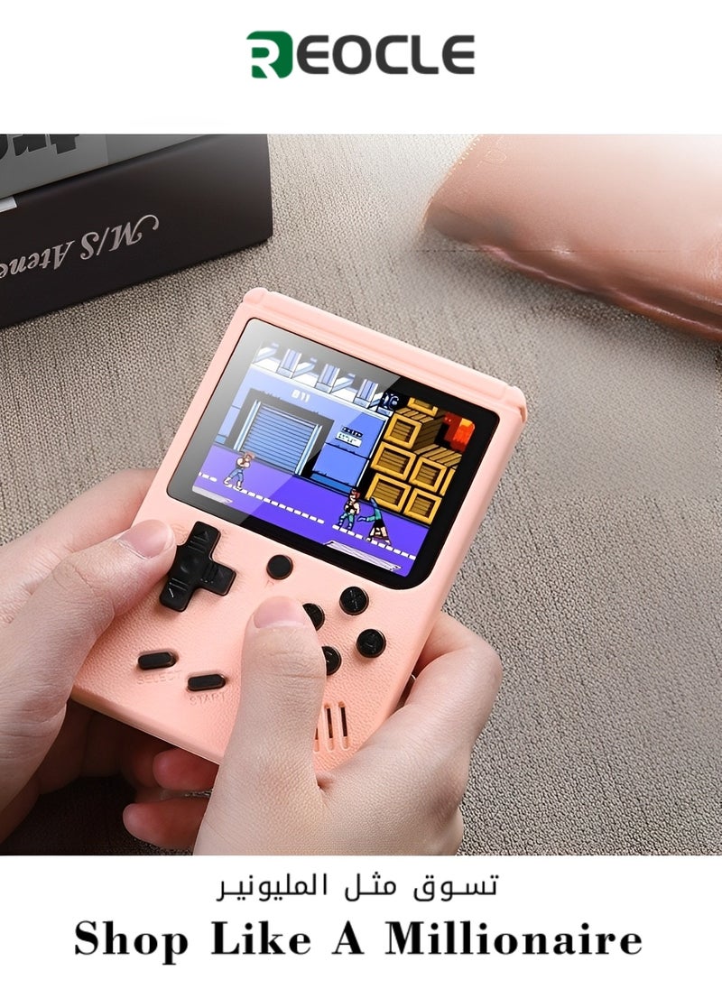 REOCLE Handheld Games Console Portable Mini Retro Game Console with 500 Classical FC Games & 3.0 Inches Screen & Rechargeable Battery Gift for Kids Adult  - Image 1