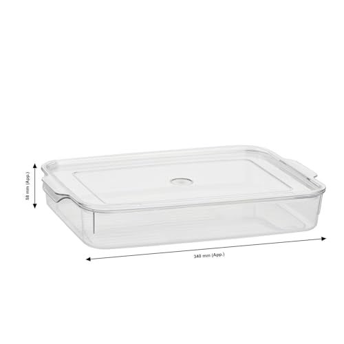 SCL Steelo Steelo Sofresh Small Organiser Plastic Container Kitchen, Air Tight Container Set Fridge safe US FDA Approved PET Food Grade Heavy Duty Material, BPA Free (2700 ml, Pack of 1) - Image 2