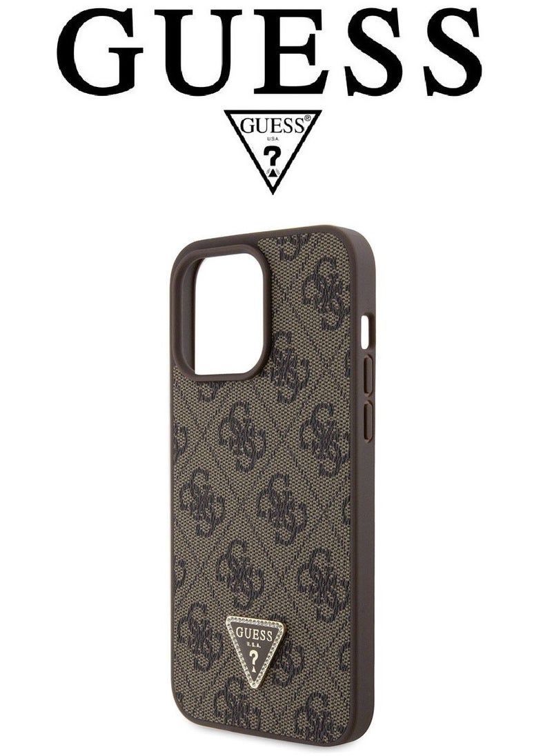 CG MOBILE IPhone 14 Pro Max cover case with a strap, iphone 14 pro max back cover with french design, iphone 14 pro max case with a logo and a leather design approved by the global brand Guess. From CG-MOBILE. In Brown  - Image 5