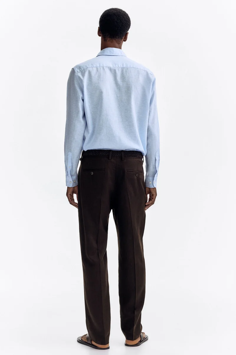 H&M  Regular Fit Tailored linen-blend trousers for Men | Best Price UAE