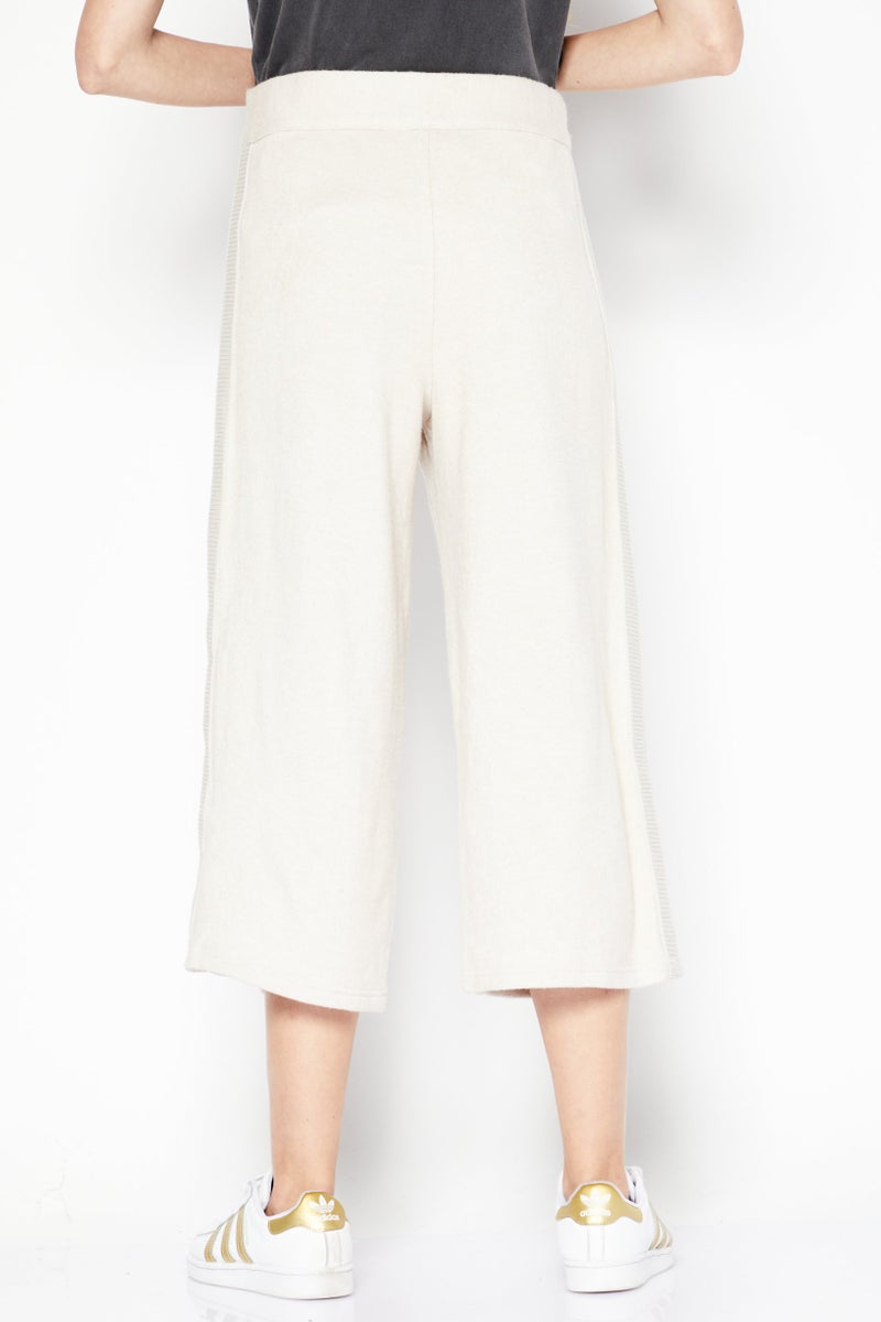 DKNY Women Knitted Palazzo Pants, Light Beige - Image 4