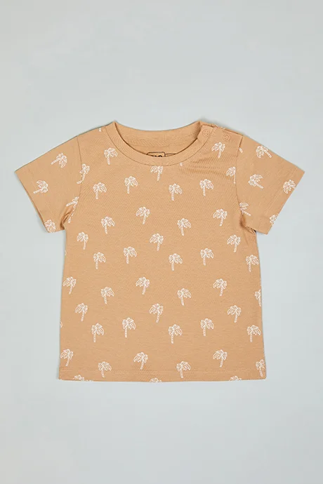 أر أند بي 2 Pack Printed T-Shirts with Short Sleeves