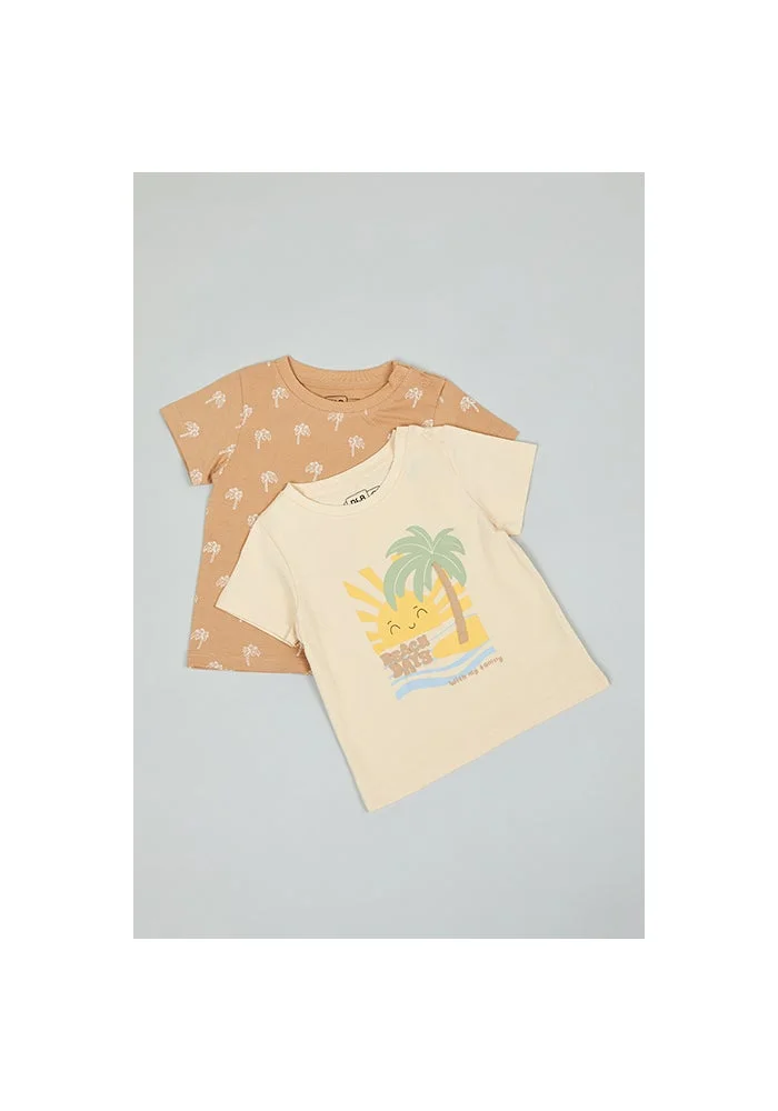 R&b 2 Pack Printed T-Shirts with Short Sleeves
