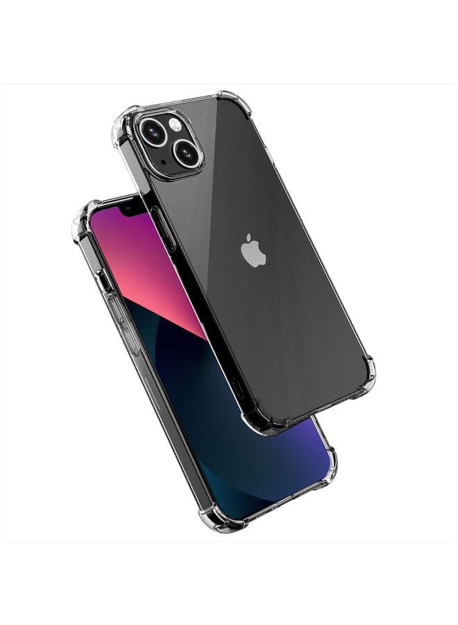 Raxoom غطاء شفاف مصمم لآيفون 13 ميني، وومدي مضاد للخدش وامتصاص الصدمات، غطاء شفاف معزز بأربعة زوايا (لآيفون 13 ميني)