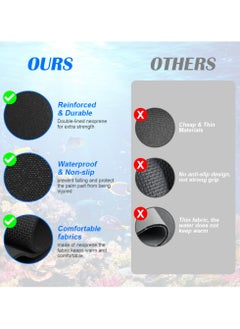 SYOSI SYOSI Wetsuit Gloves, 3mm Neoprene Swimming Gloves, Thermal Anti-slip Diving Gloves, Scuba Gloves with Adjustable Wrist Strap for Scuba Diving Snorkeling Surfing Paddling (Hand Width: 8-8.5cm)  - Image 4