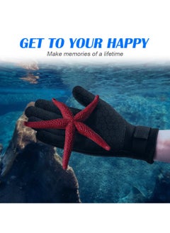 SYOSI SYOSI Wetsuit Gloves, 3mm Neoprene Swimming Gloves, Thermal Anti-slip Diving Gloves, Scuba Gloves with Adjustable Wrist Strap for Scuba Diving Snorkeling Surfing Paddling (Hand Width: 8-8.5cm)  - Image 5