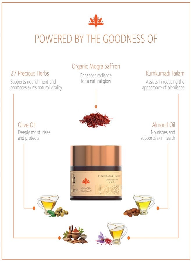 سول تري بلسم الوجه سولتري المتطور كومكومادي لتفتيح البشرة | زعفران موغرا عضوي 100% | مناسب لجميع أنواع البشرة - 30 غرام - Image 2