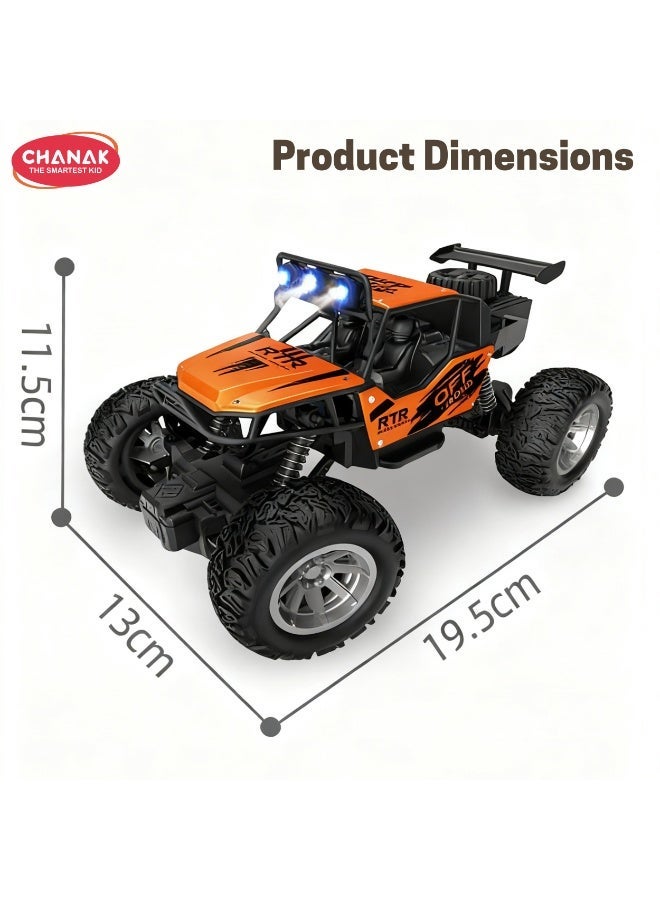 Chanak Explorer Alloy RC Car (1:20 Scale) High-performance 4WD off-road vehicle with shock absorbers, LED lights & rechargeable battery. Durable climbing toy car (Color as per Availability) - Image 5