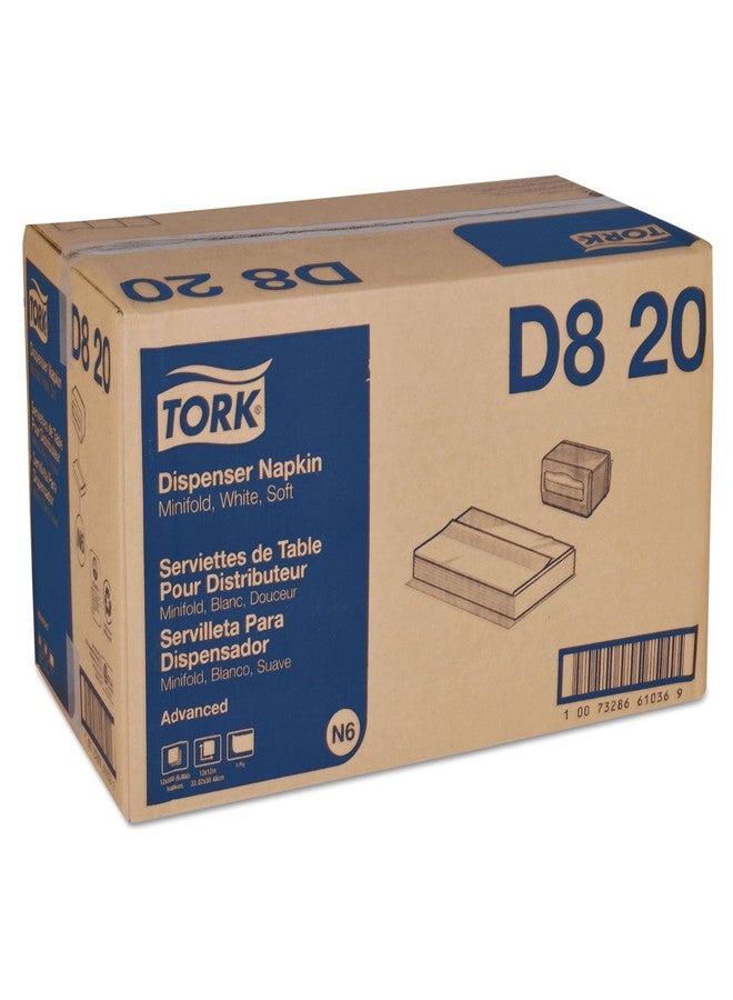 Tork Advanced Soft Minifold Dispenser Napkin, 12 packs, 500 napkins, D820, 3.8x6.5 inch,12x13 inch, White - Image 5