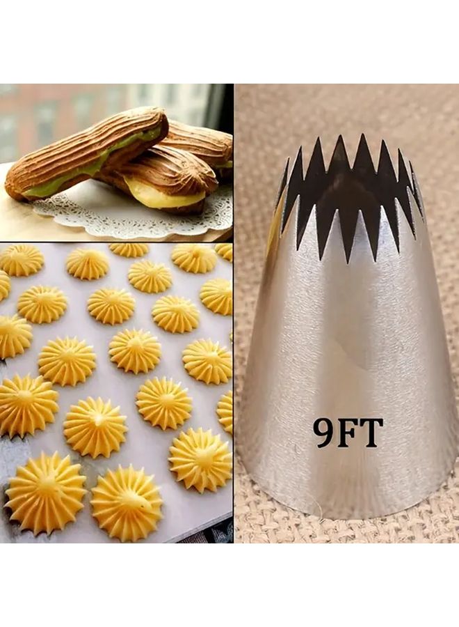 Stainless Steel 18 Open Star Piping Tip for Cake Cookie Decorating - Image 1