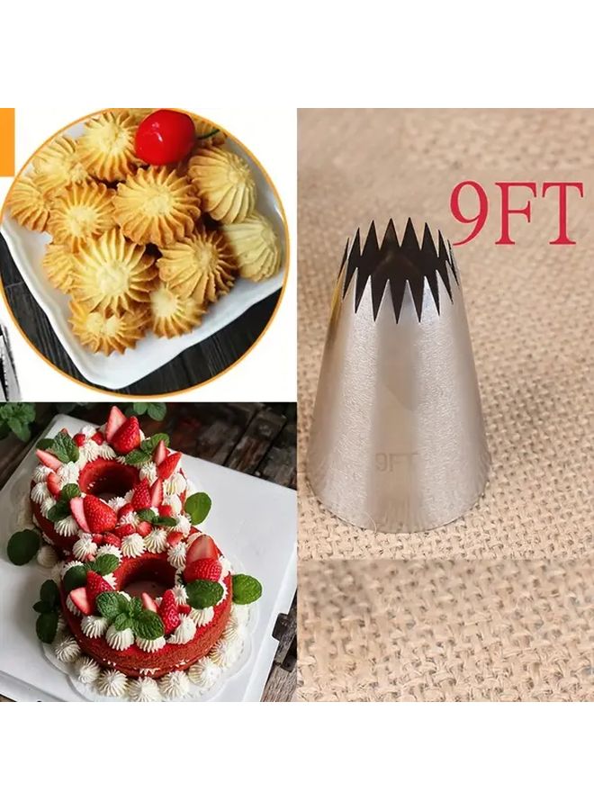 Stainless Steel 18 Open Star Piping Tip for Cake Cookie Decorating - Image 2