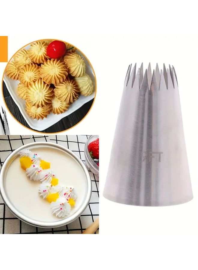 Stainless Steel 18 Open Star Piping Tip for Cake Cookie Decorating - Image 4