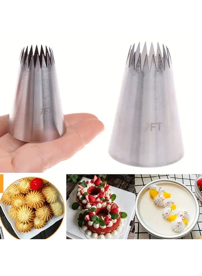 Stainless Steel 18 Open Star Piping Tip for Cake Cookie Decorating - Image 5