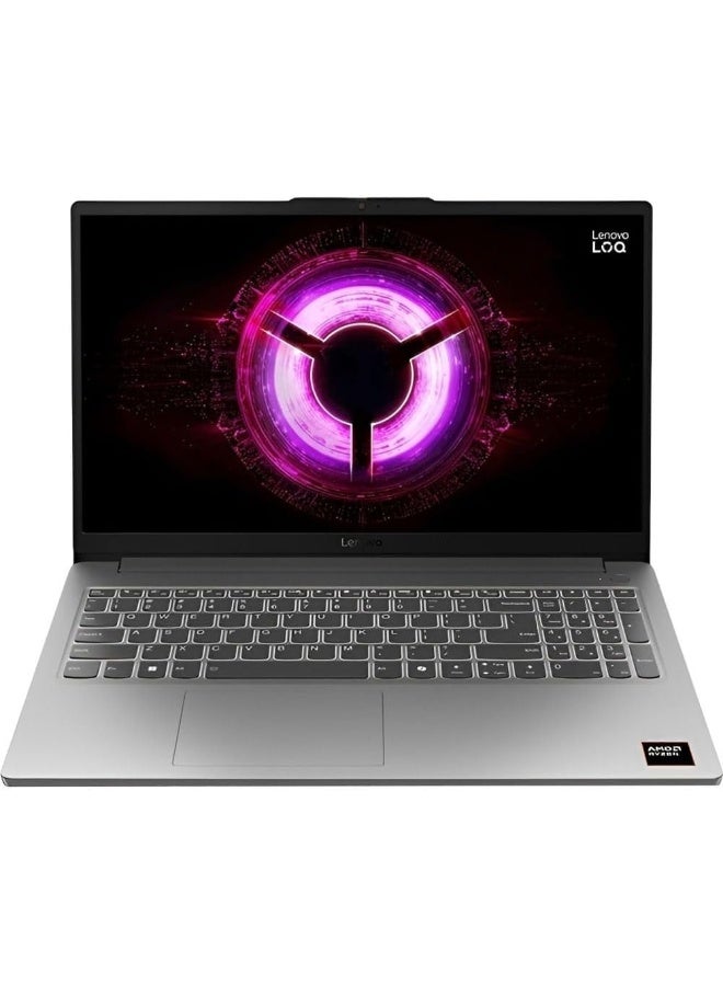 Lenovo LOQ 15ARP10E 15.6" FHD IPS 144Hz Gaming Laptop, AMD Ryzen 7 7735HS CPU, 16GB DDR5 RAM, 512GB SSD, NVIDIA GeForce RTX 4050 6GB Graphics, Wi-Fi 6, Windows 11 English Luna Grey - Image 1