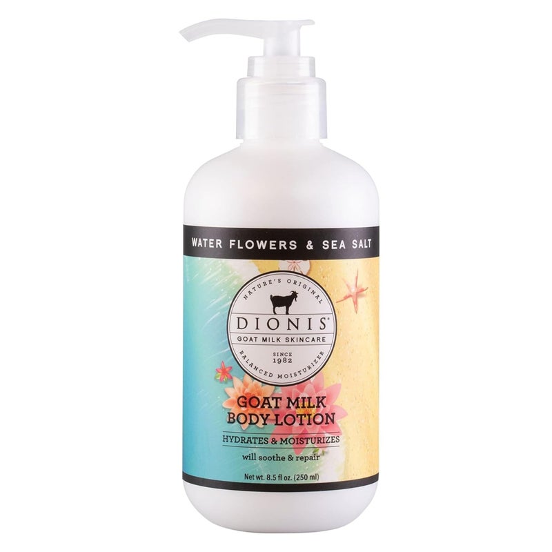 Dionis Goat Milk Hydrating Skincare Scented Cream, Rich & Creamy Daily Moisturizing Water Flowers & Sea Salt Spice Body Lotion For Dry Skin, Made in the USA, Cruelty-Free & Paraben-Free, 8.5 oz Bottle - Image 1
