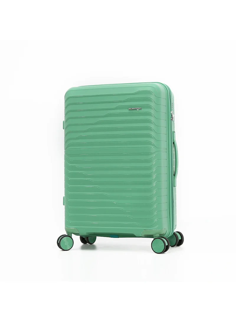 إلنترا Hardside Luggage Trolley Bag 3 Pieces Set,Green (S-20",M-24",L-28")