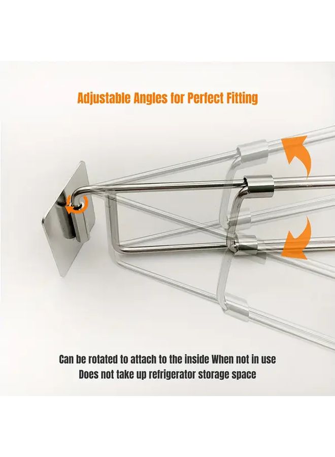 Adjustable Silvery Stainless Steel RV Refrigerator Safety Bar Secure Strap Prevents Items Falling - Image 5