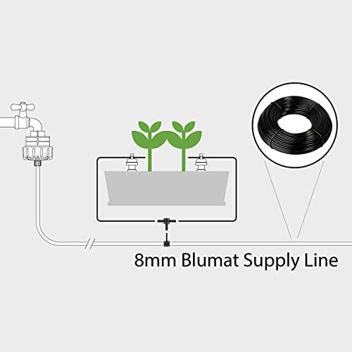 Blumat Drip Irrigation Parts - 8mm Watering Supply Tube for Drip Irrigation System - Flexible and Durable Tubing - 32.8-Ft(10m) - Image 4