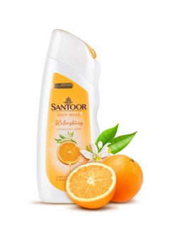 Santoor Santoor Refreshing Skin Body Wash Enriched With Tangy Orange Oil and Neroli Extracts Soap-Free Paraben-Free pH Balanced Shower Gel 230ml  - Image 1