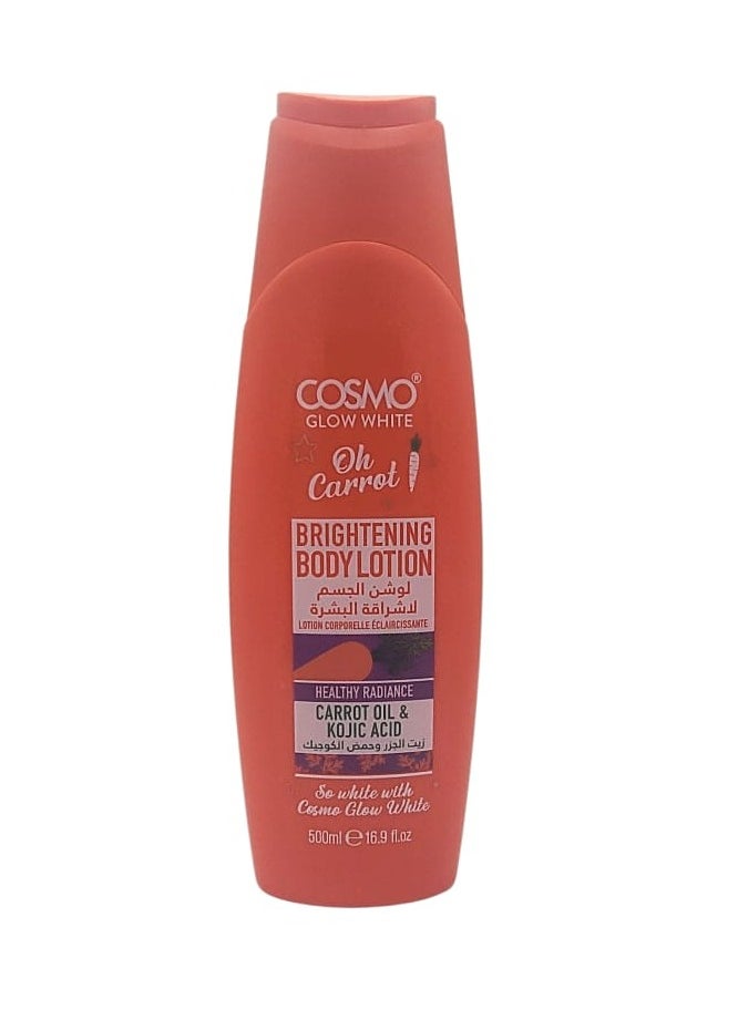 COSMO Oh Carrot Brightening Body Lotion Carrot Oil And Kojic Acid 500 Ml 