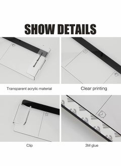 Y&D Monitor Memo Board, 2 Pcs Acrylic Message Boards Clear  - Image 4