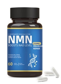 مااك10 فورميولاز بديل مكمل NMN - ليبوسومال NMNH (ثنائي هيدرونيكوتيناميد أحادي النوكليوتيد) - مكمل NAD عالي النقاء لمكافحة الشيخوخة والطاقة والتركيز - 60 كبسولة - 250 مجم  - Image 1