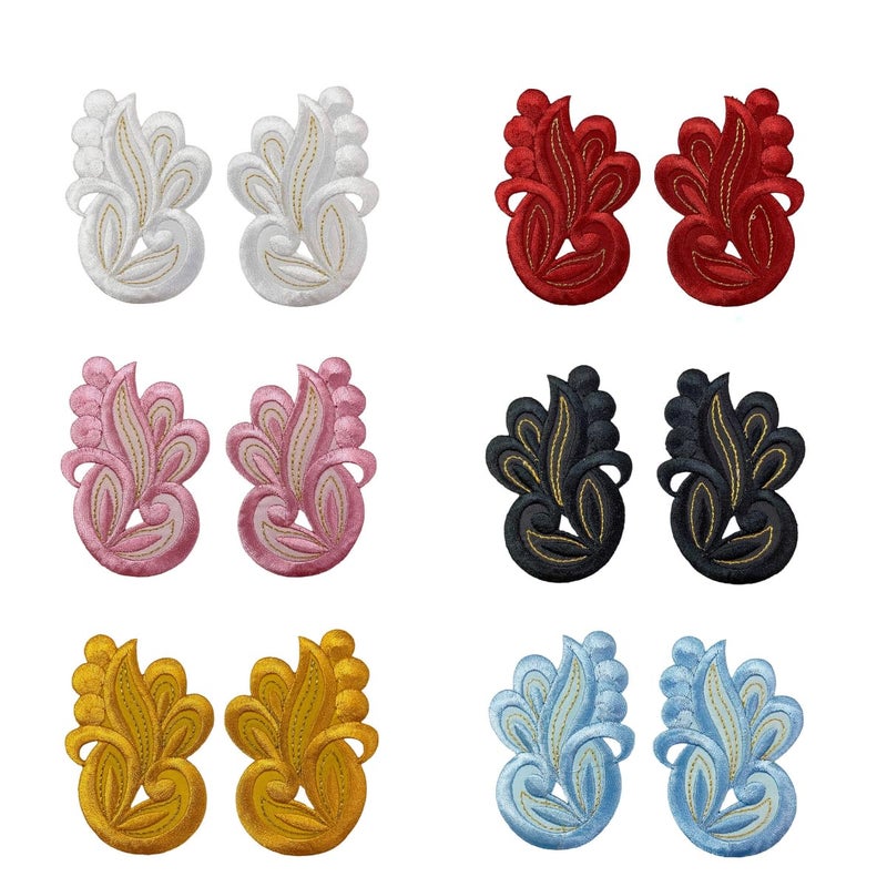 Embroidered Sew onIron on Patches for ClothesSuitsBlouseDupattaSareeJeansBackpack Iron Dress Badge DIY Combo Pack of 12 Piece - Image 1