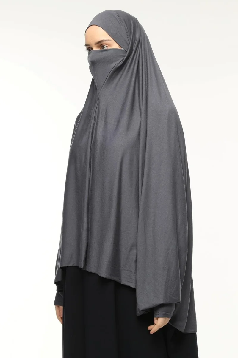 Altobeh Practical Hijab Hijab with Sleeves Soufflé Sheet Top and Veil - Prayer Cover with Nikap