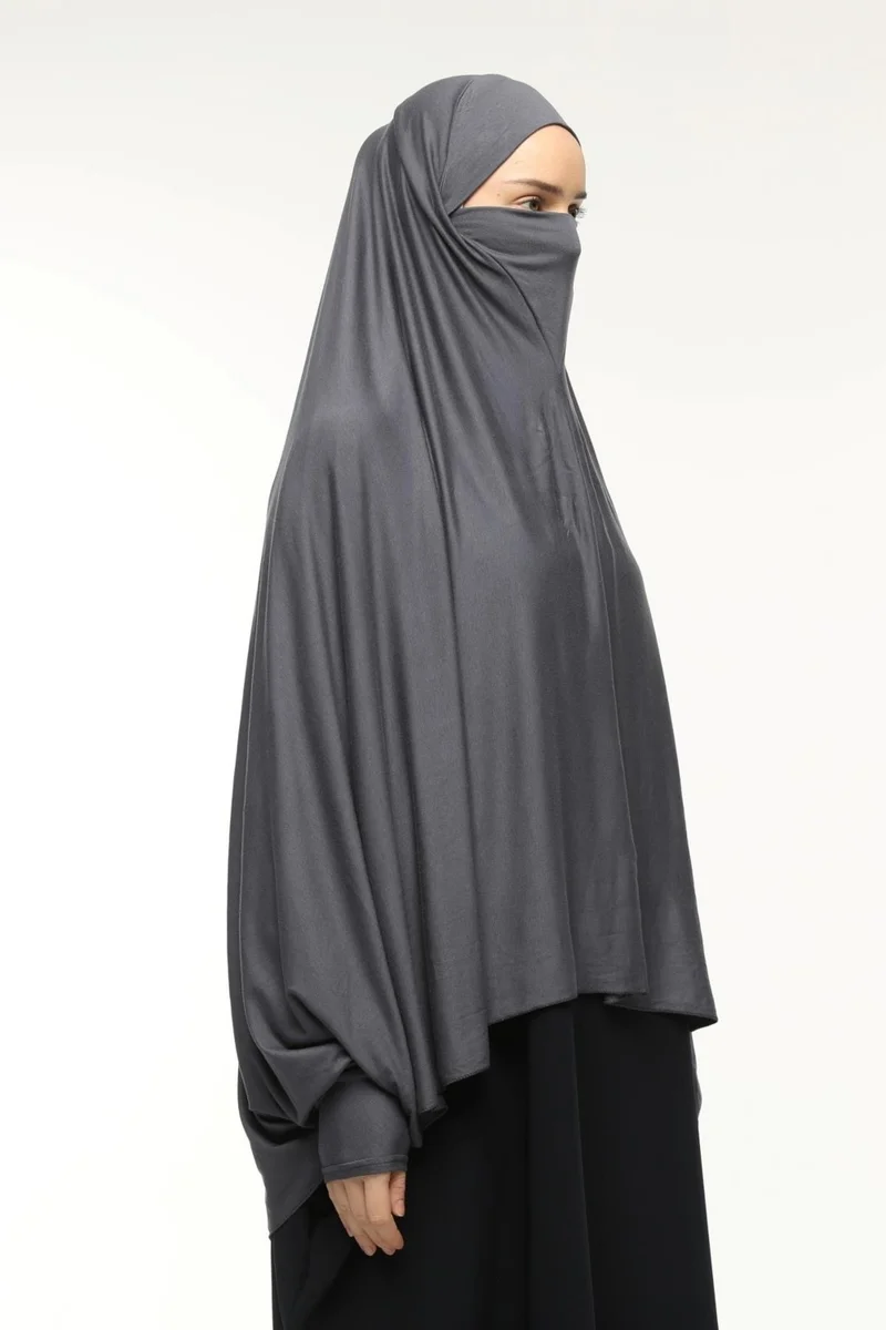 Altobeh Practical Hijab Hijab with Sleeves Soufflé Sheet Top and Veil - Prayer Cover with Nikap