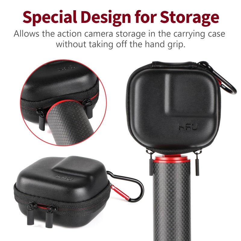 HSU Protective Case for GoPro Hero 13/12, Mini Carrying Case Compatible with GoPro Hero 11/10/9/8/7/6/5 Black, AKASO/Campark/YI Action Camera and More, Small Carrying Case - Image 5