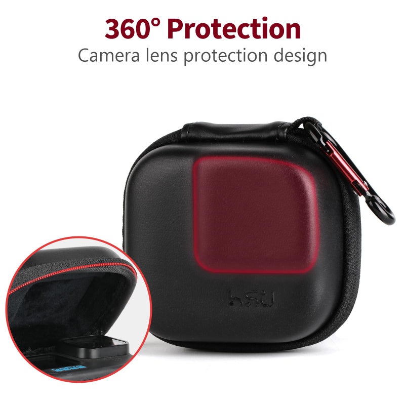 HSU Protective Case for GoPro Hero 13/12, Mini Carrying Case Compatible with GoPro Hero 11/10/9/8/7/6/5 Black, AKASO/Campark/YI Action Camera and More, Small Carrying Case - Image 3