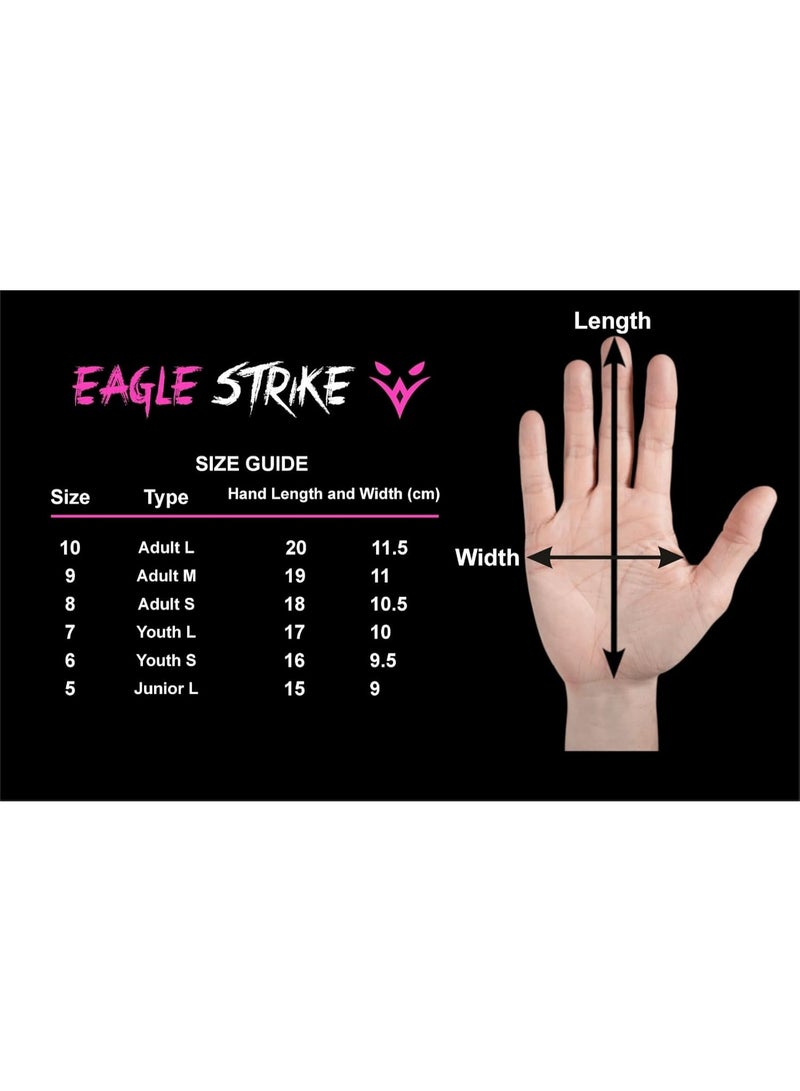 Eagle Strike Goalkeeper Gloves – Professional Goalie Gloves with High-Grip Latex & Removable Finger Protection (Training & Match Use) - Image 3