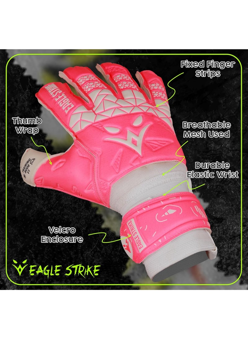 Eagle Strike Goalkeeper Gloves – Professional Goalie Gloves with High-Grip Latex & Removable Finger Protection (Training & Match Use) - Image 5