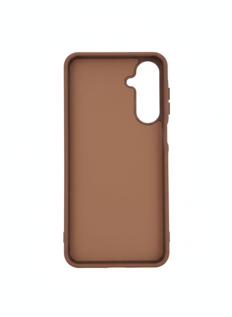 جراب فاخر من الجلد الصناعي لهاتف Samsung A17 بتصميم كلاسيكي، مقاوم للصدمات (ذهبي) - Image 3