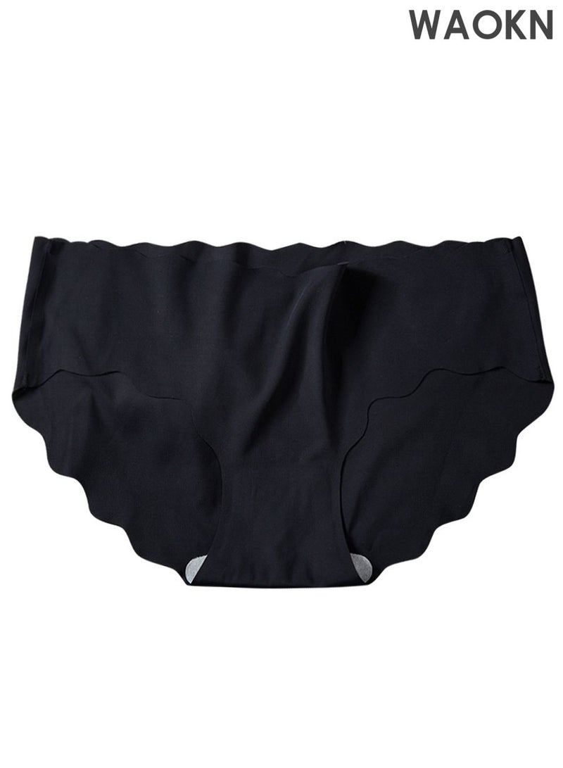 WAOKN 5 Pack Women’s Seamless Cheeky Hipster Underwear No Show Panties Invisibles Breathable Briefs Soft Stretch Bikini Lingerie Breathable and Non stuffy Fashion Anti-Chafing Stretch Cotton, Breathable Stretch Cotton Moisture-Wicking Underwear - Image 2