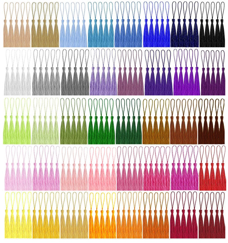 BetterJonny 200 قطعة من الخيوط الصغيرة BetterJonny 40 لون خيوط حريرية مصنوعة يدويًا علامات الكتب خيوط لمستلزمات الحرف اليدوية ديكور المنزل