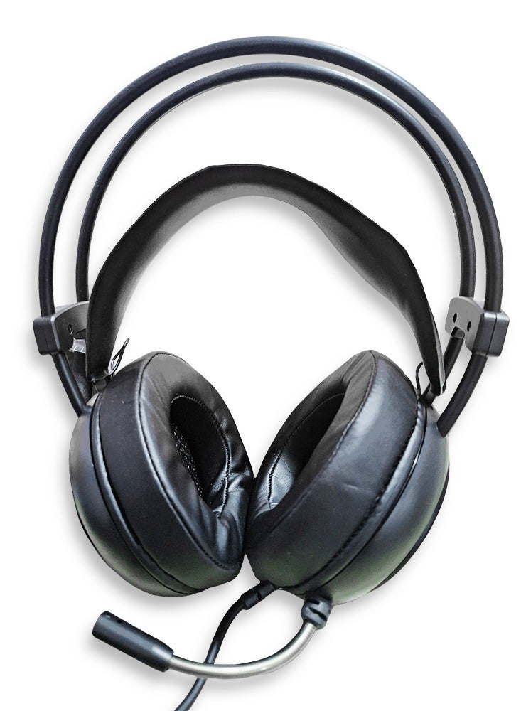 سماعة الألعاب السلكية GW501، سماعة ألعاب الكمبيوتر مع ميكروفون للكمبيوتر والهاتف المحمول، منفذ USB ومخرج مزدوج 3.5 مم للصوت ، سماعة الرأس التي يمكن أن تجلب لك ميزة الراحة القصوى، الصوت ممتع للغاية، كما أنها توفر جودة صوت ستيريو ومكالمات واضحة، ميكروفون طويل صلب مع حساسية عالية يضمن جودة الدردشة. - Image 2