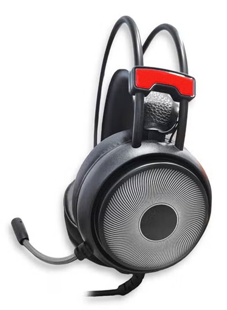 سماعة الألعاب السلكية GW501، سماعة ألعاب الكمبيوتر مع ميكروفون للكمبيوتر والهاتف المحمول، منفذ USB ومخرج مزدوج 3.5 مم للصوت ، سماعة الرأس التي يمكن أن تجلب لك ميزة الراحة القصوى، الصوت ممتع للغاية، كما أنها توفر جودة صوت ستيريو ومكالمات واضحة، ميكروفون طويل صلب مع حساسية عالية يضمن جودة الدردشة. - Image 1