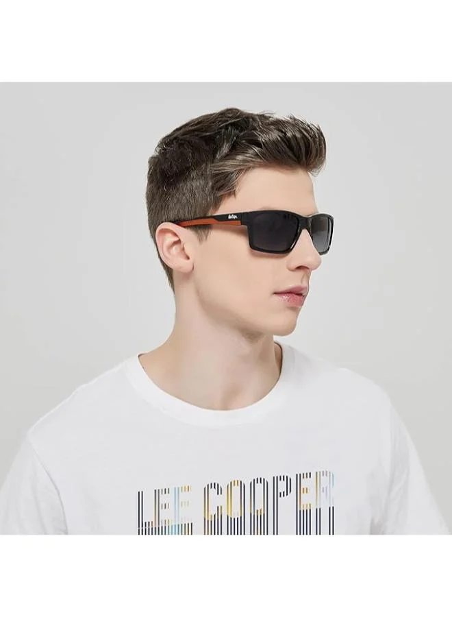 لي كوبر Polarized Sunglasses Black Frame Gradient Grey Mirror Lens 52mm  - LC1034C02