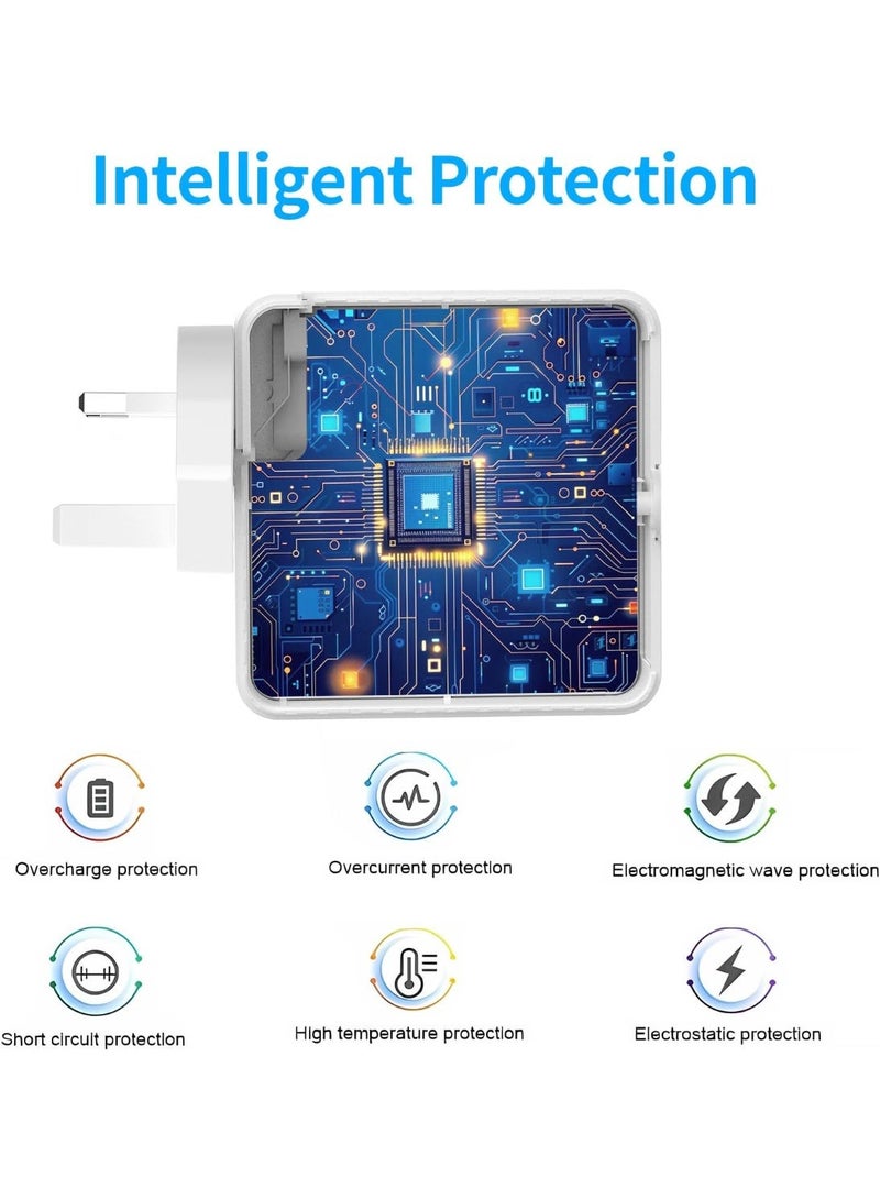 Neox شاحن ماك بوك إير بريطاني، محول طاقة 45 واط برأس T متوافق مع ماك بوك إير 11 و13 بوصة (منتصف 2012 إلى 2017)، موديلات A1465 وA1466 وA1435 وA1436  4.4  715 تقييمًا - Image 5