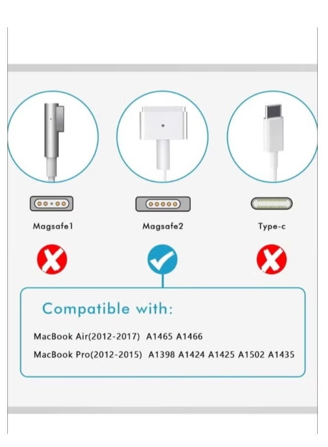 Neox شاحن ماك بوك إير بريطاني، محول طاقة 45 واط برأس T متوافق مع ماك بوك إير 11 و13 بوصة (منتصف 2012 إلى 2017)، موديلات A1465 وA1466 وA1435 وA1436  4.4  715 تقييمًا - Image 3