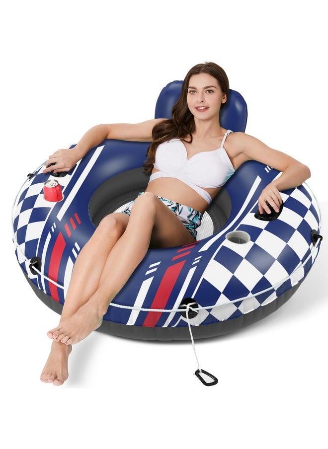 Inflatable River Tube Float - Heavy Duty River Float Pool Floats Lake Premium Water Tubes For Floating Recreational River Raft Lounge Floaties With 2 Cup Holders For Adult - pzsku/ZD5506D5B08061B08303BZ/45/_/1734347939/398560ed-76fb-41c6-a7f3-ef788cb7b190