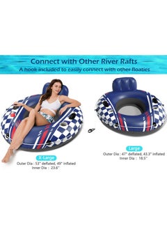 Jasonwell Inflatable River Tube Float - Heavy Duty River Float Pool Floats Lake Premium Water Tubes For Floating Recreational River Raft Lounge Floaties With 2 Cup Holders For Adult  - Image 3