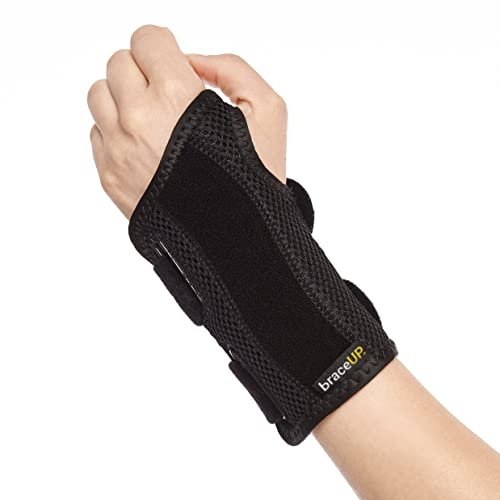BraceUP Wrist Splint for Carpal Tunnel Right Left Hand Wrist Support for Women and Men, Daytime and Night Use, Wrist Brace for Pain Relief and Arthritis - Left Wrist (L/XL) - Image 1