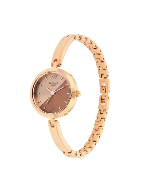 TITAN Titan Raga Viva Quartz Analog Women Watch Rose Gold Dial With Rose Gold Colour Metal Strap
